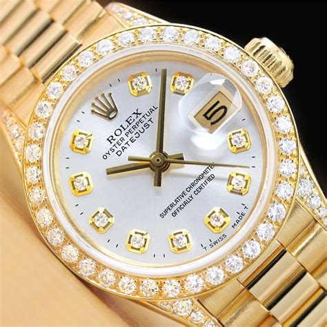 rolex gold with diamonds|rolex watch diamond bezel prices.